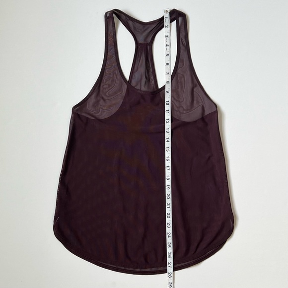 Lululemon 105 Singlet Tank Top *Mesh Burgundy Purple 6/S/Small Racerback Sheer - Picture 7 of 9